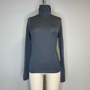Magaschoni Gray Cashmere & Silk Turtleneck